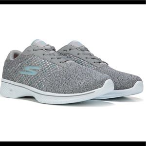 Skechers GoWalk 4 Exceed Gray Shoes, 8.5