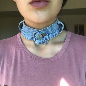 Handmade Denim Waistband Choker