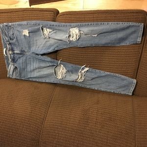 Destructed denim