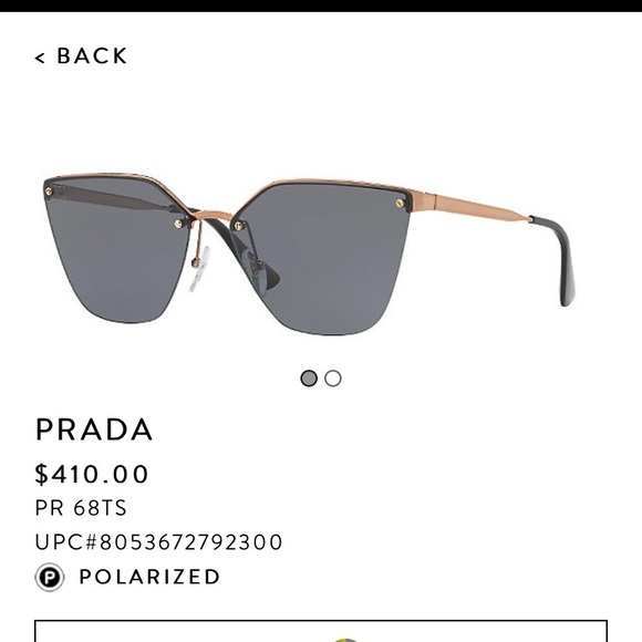 PRADA polarized black and gold sunglasses - Picture 1 of 5