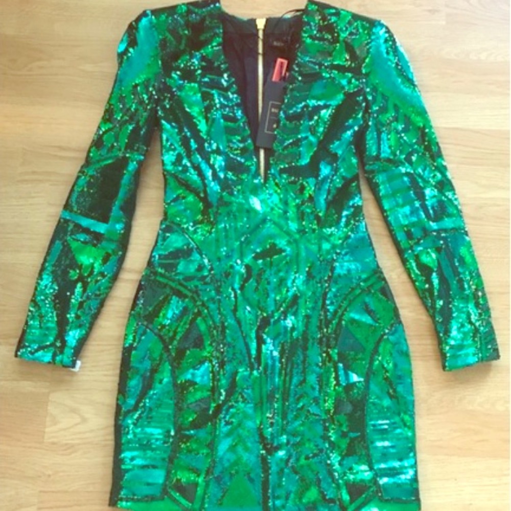 H&M Balmain collection sequined dress size 6