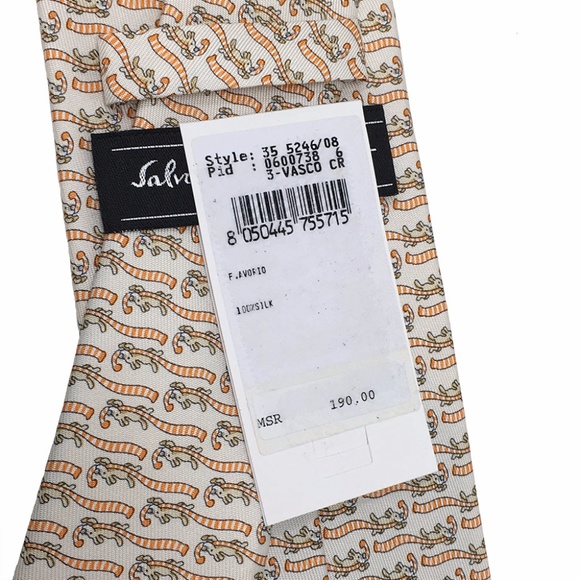 Authentic Salvatore Ferragamo Dog & Scarf Tie - Picture 2 of 6