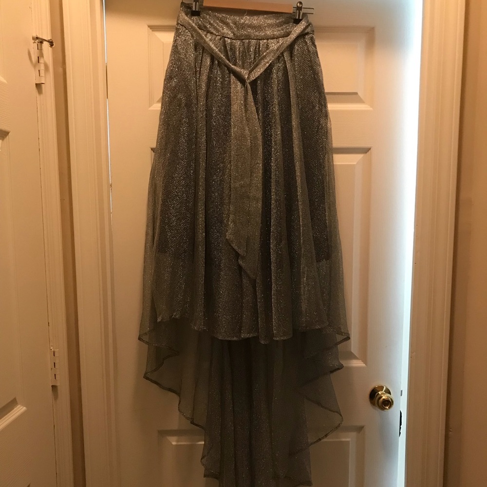 Charcoal mesh skirt