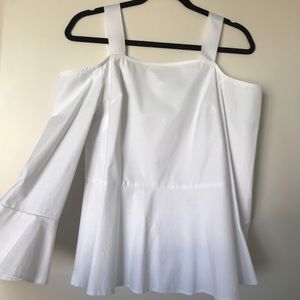 Topshop cut out peplum shirt