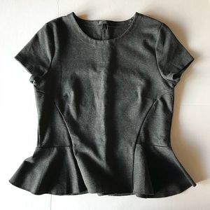 🖤🖤 J. Crew charcoal peplum top medium