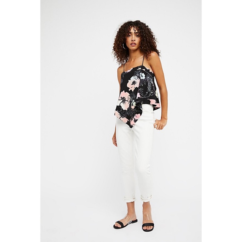 FREE PEOPLE black floral tube top - Picture 5 of 8