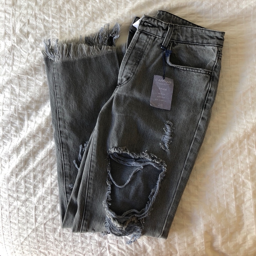 Carmar Jeans - distressed gray / black EMELIA - LF
