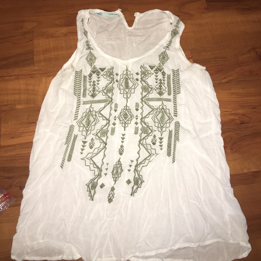 White and green shirt