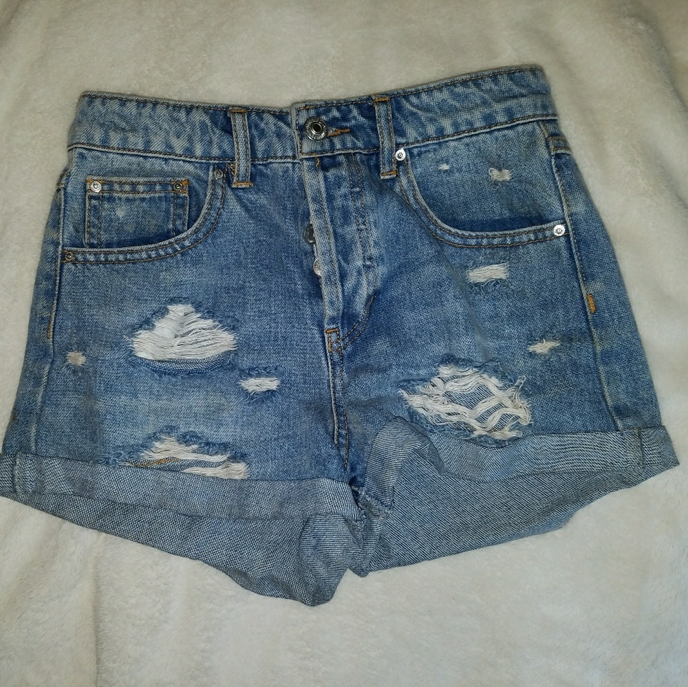 Distressed Jean Shorts