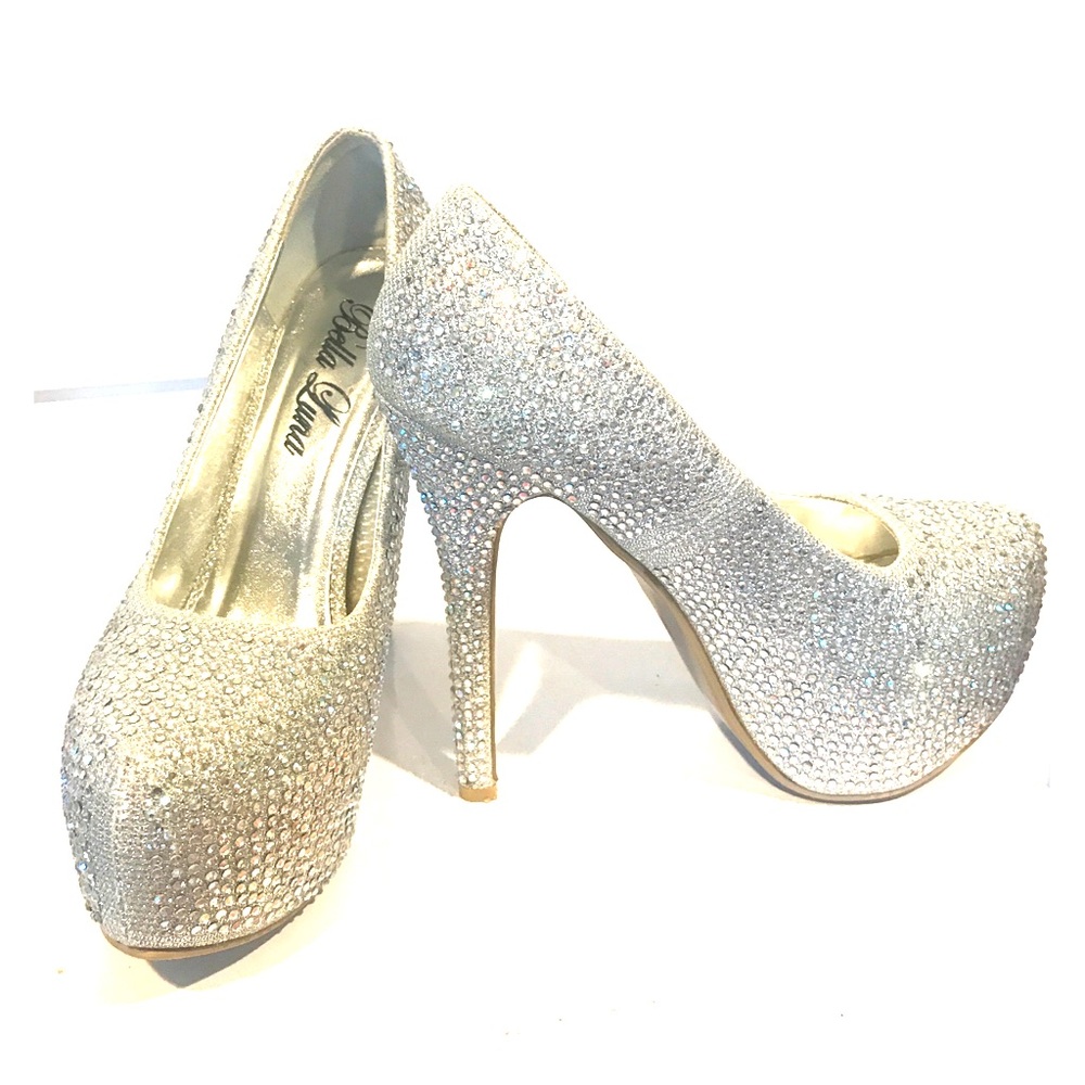 Rhinestone Platform Heels
