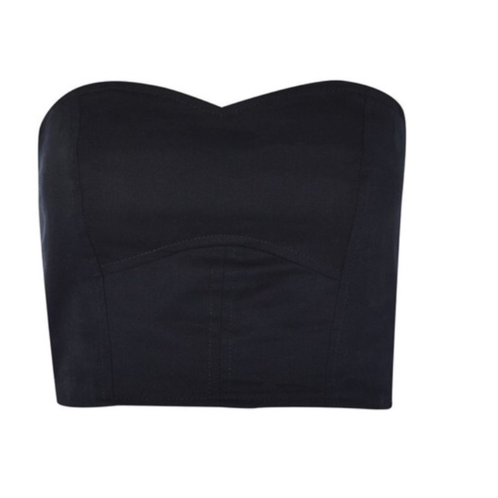 Topshop lace up crop top