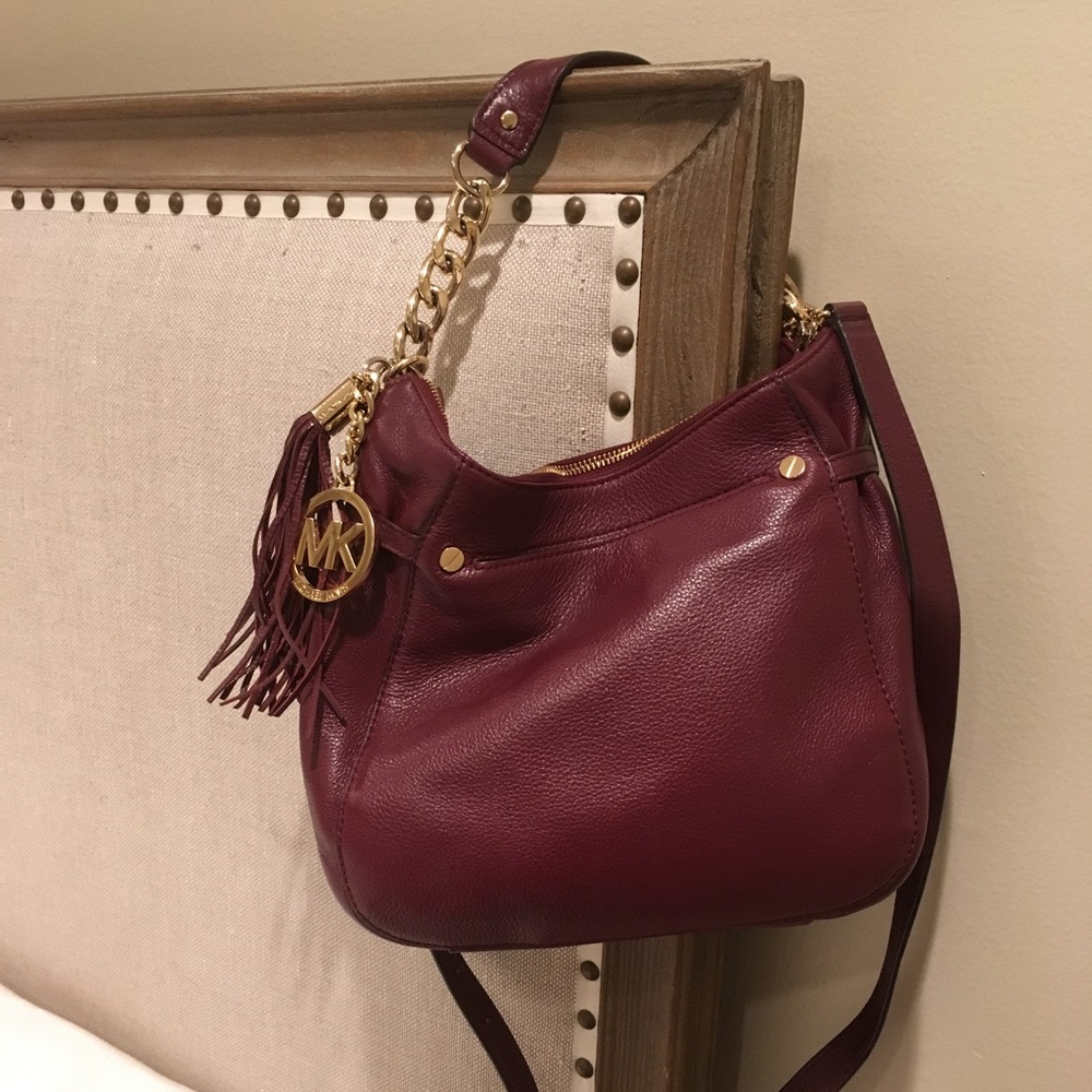 Burgundy Michael Kors handbag