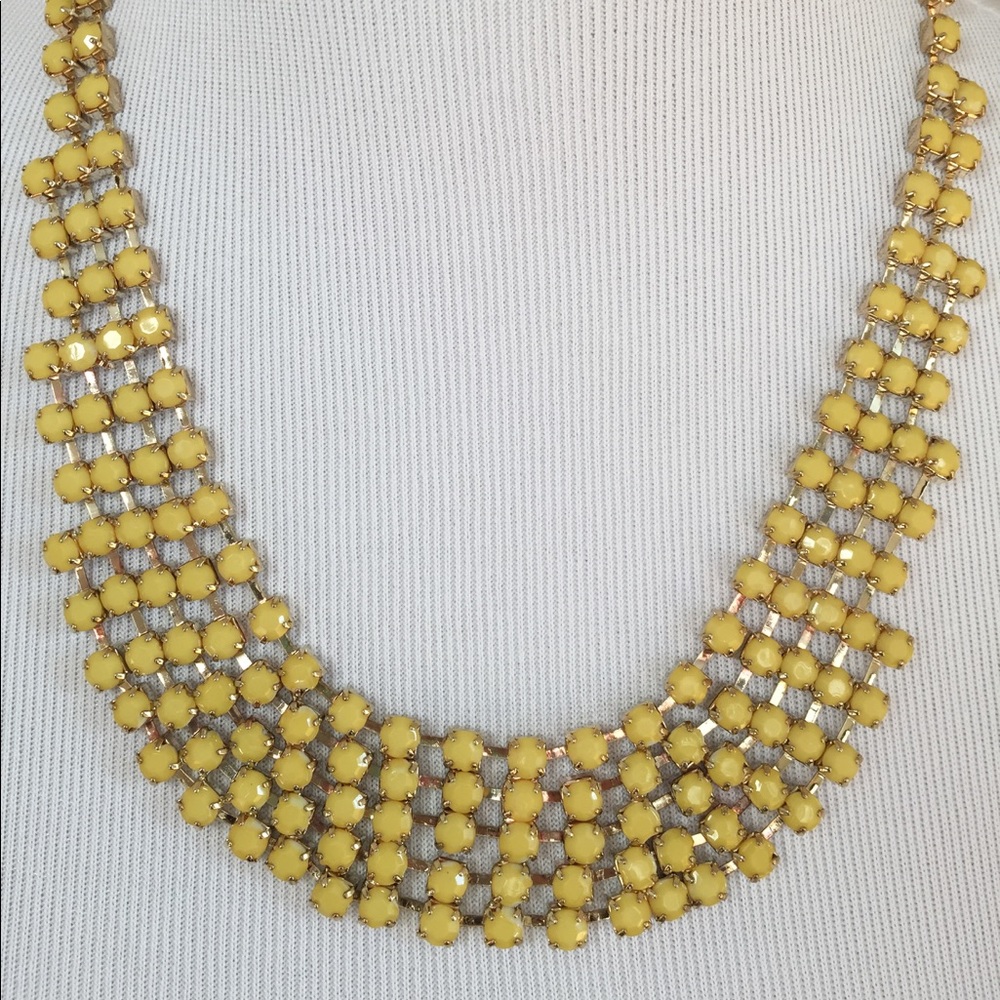Yellow statement necklace