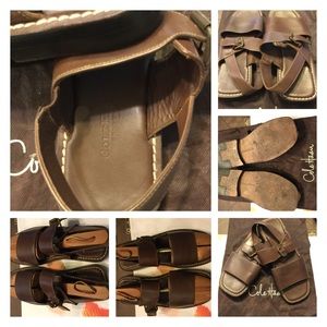 COLE HAAN LEATHER STRAP MENS SANDALS.