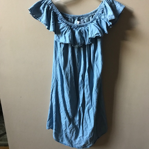 Dresses & Skirts - Blue Off the Shoulder Dress
