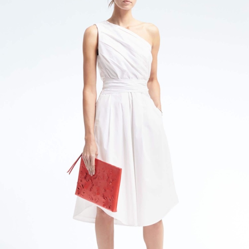 banana republic white dress