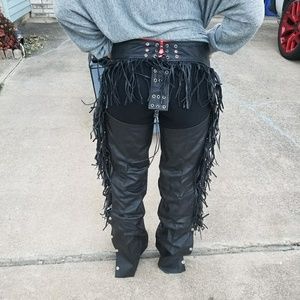 Women's leather chaps