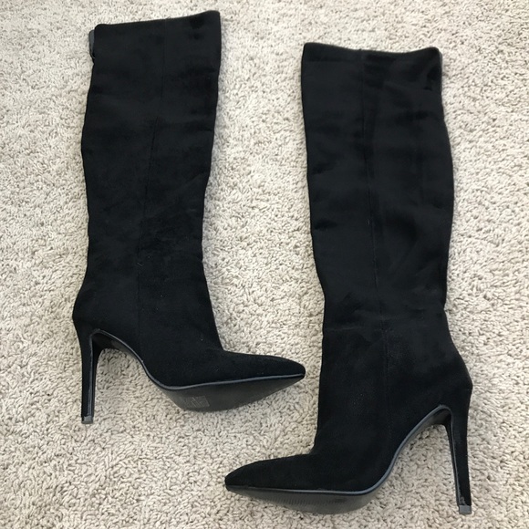 Missguided Shoes - Missguided over the knee faux suede boots