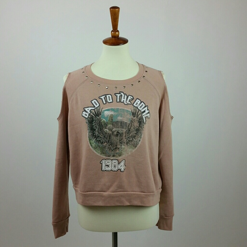 Bad to the Bone Cold Shoulder sweatshirt