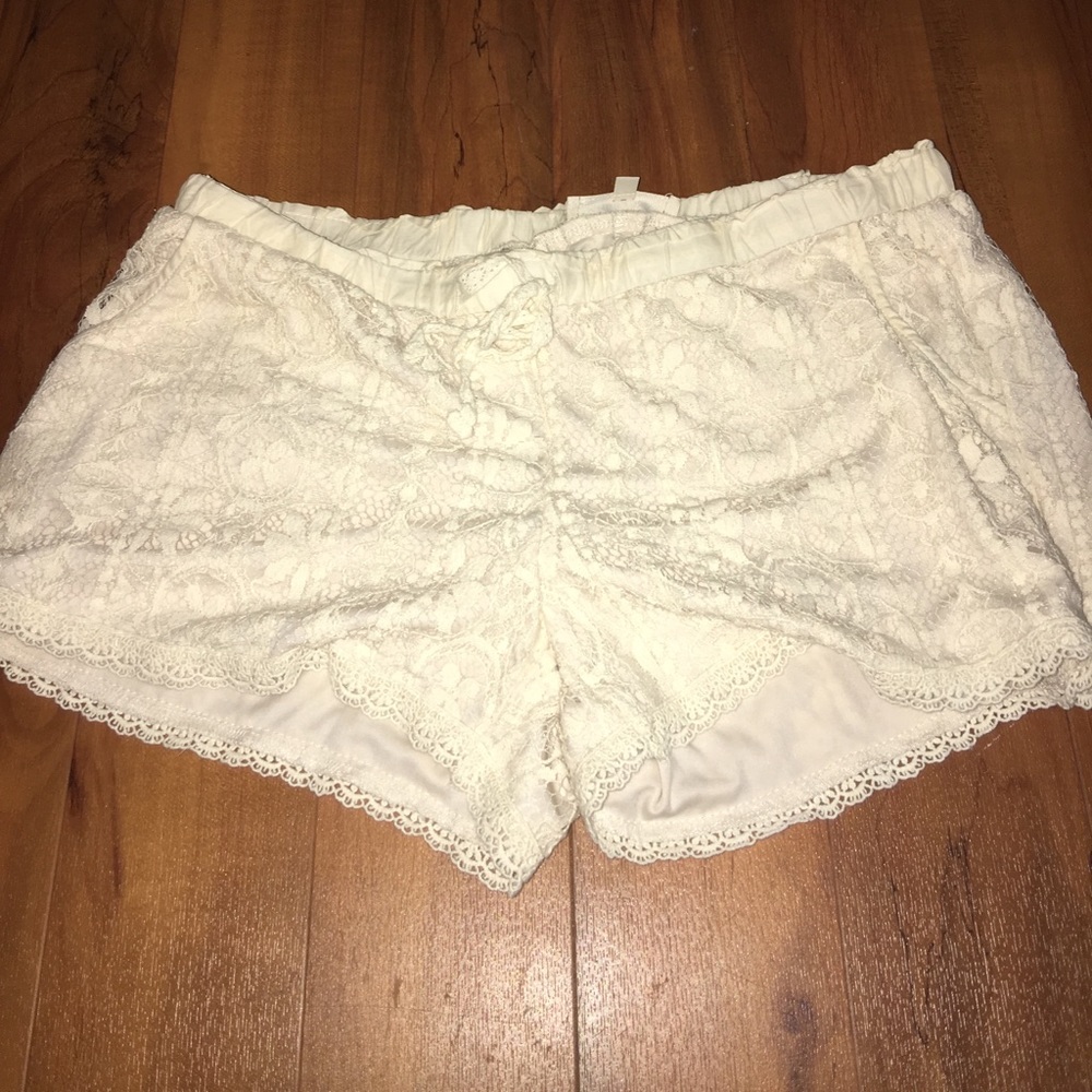 Lace overlay shorts