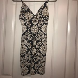 ASTR mini black white floral dress