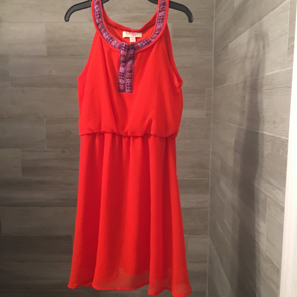 Red Sun dress Youth small