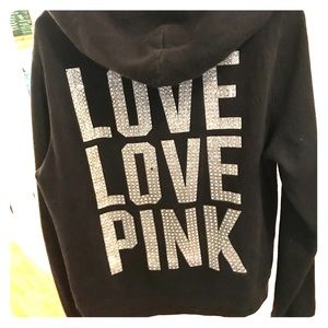 Victoria’s Secret PINK Bling Zip Up Hoodie 😍💎👚