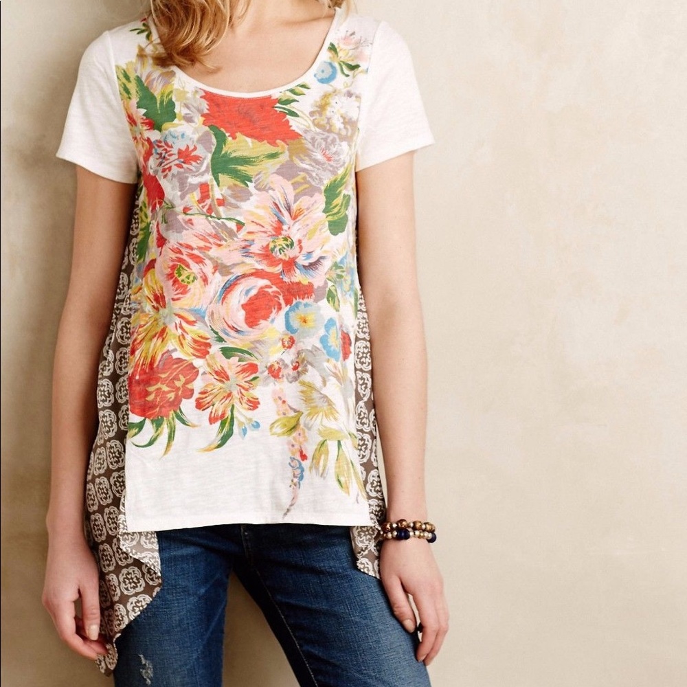 Floral Anthropologie Shirt