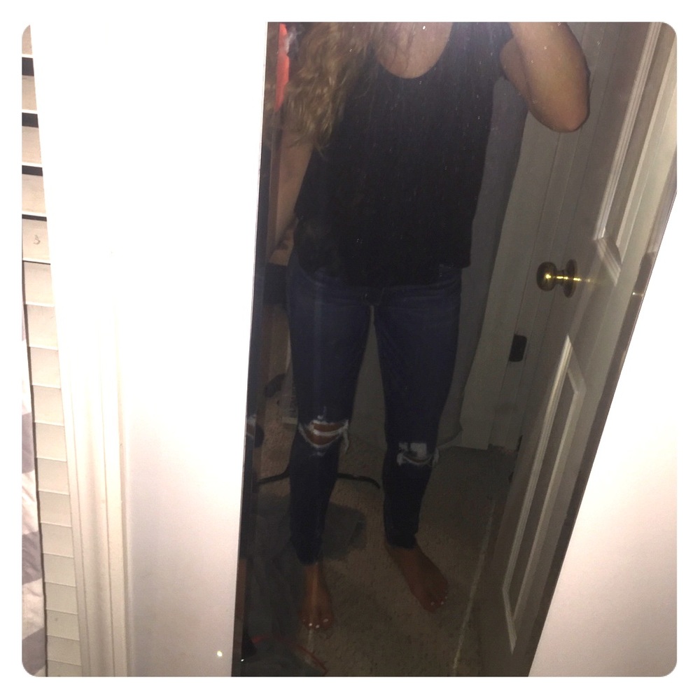 😍American eagle black top