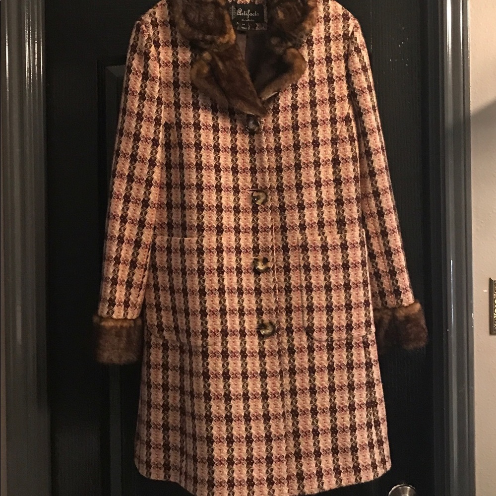 Plaid Jackie O inspired Coat