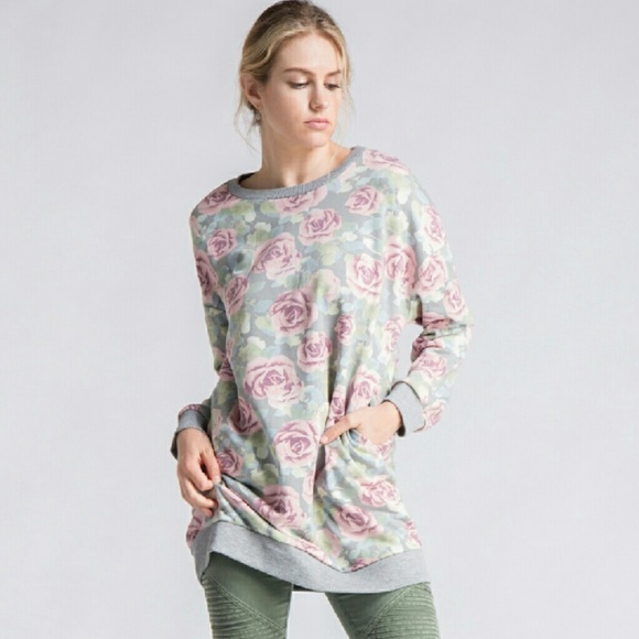 NWT Floral Sweater Tunic/Dress - Picture 2 of 8