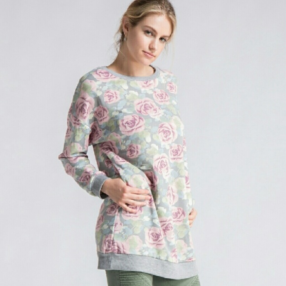 NWT Floral Sweater Tunic/Dress - Picture 3 of 8