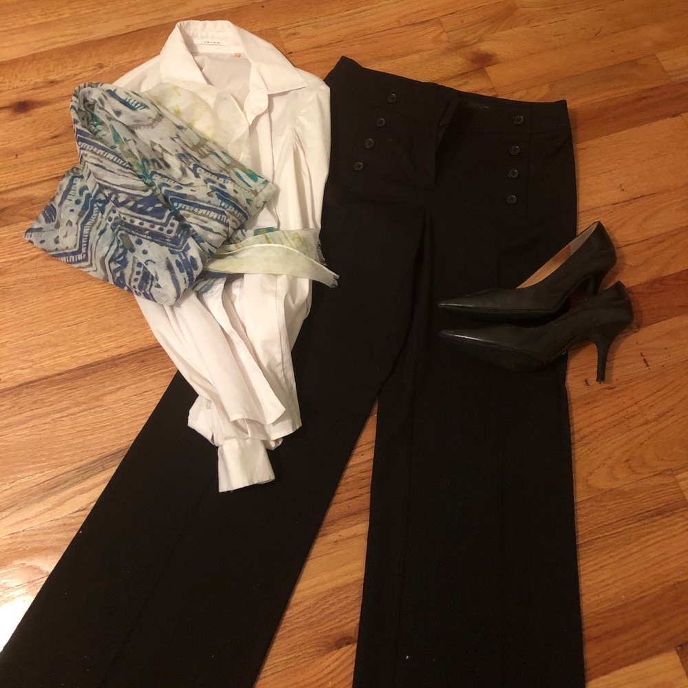 H&M Black Dress Pants with Flared Legs