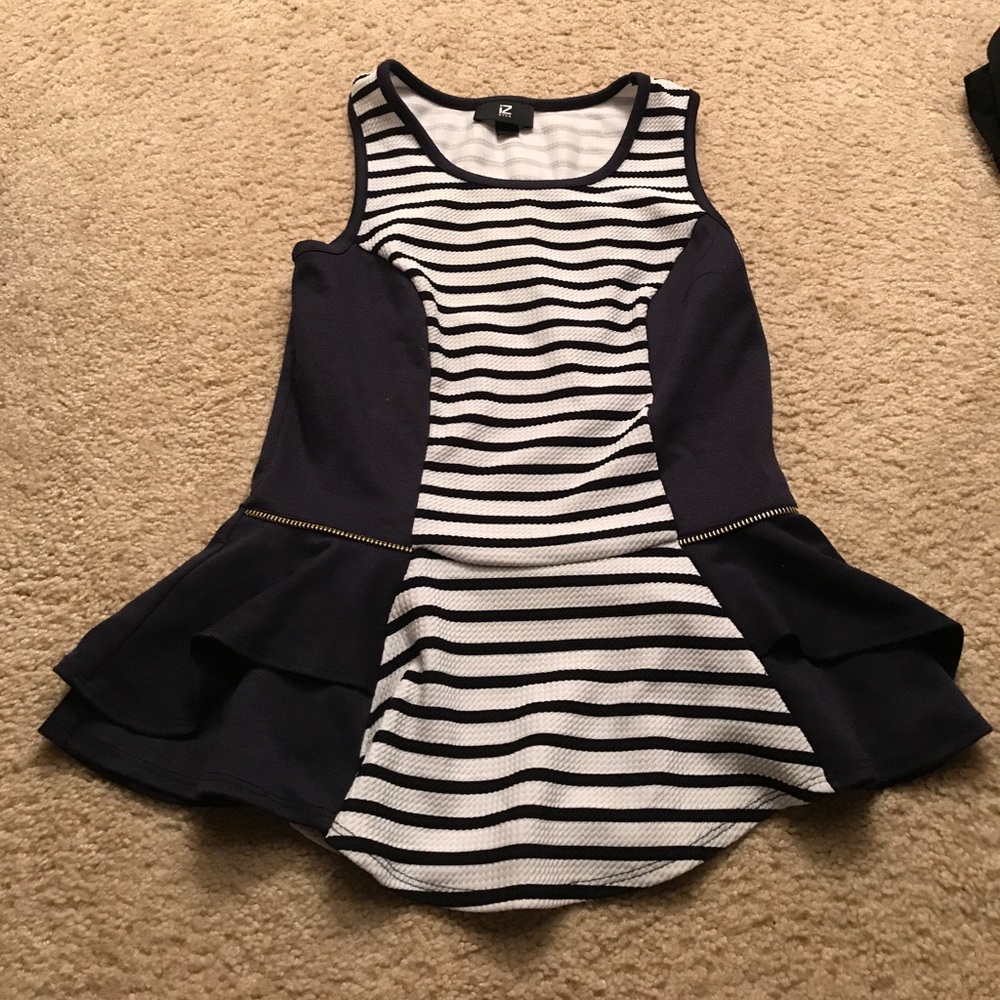 iZ peplum striped top