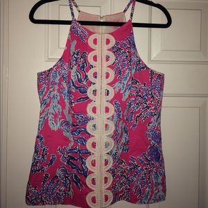 Lilly Pulitzer Annabelle Top in Pink Samba size 8