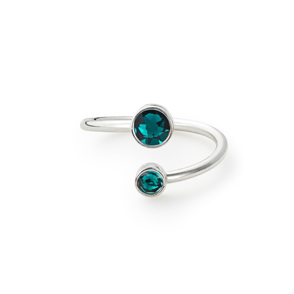 May crystal birthstone ring
