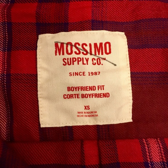 NWOT Mossimo maroon red and purple flannel - Picture 3 of 4