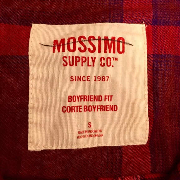 NWOT Mossimo maroon red and purple flannel - Picture 4 of 4