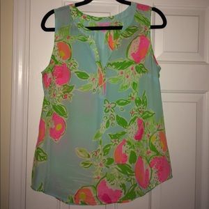 Sleeveless Stacey Top in Pink Lemonade size M