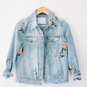 New Embroidered Large Jean Jacket