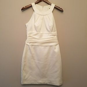 David's Bridal Short Ivory Satin Dress
