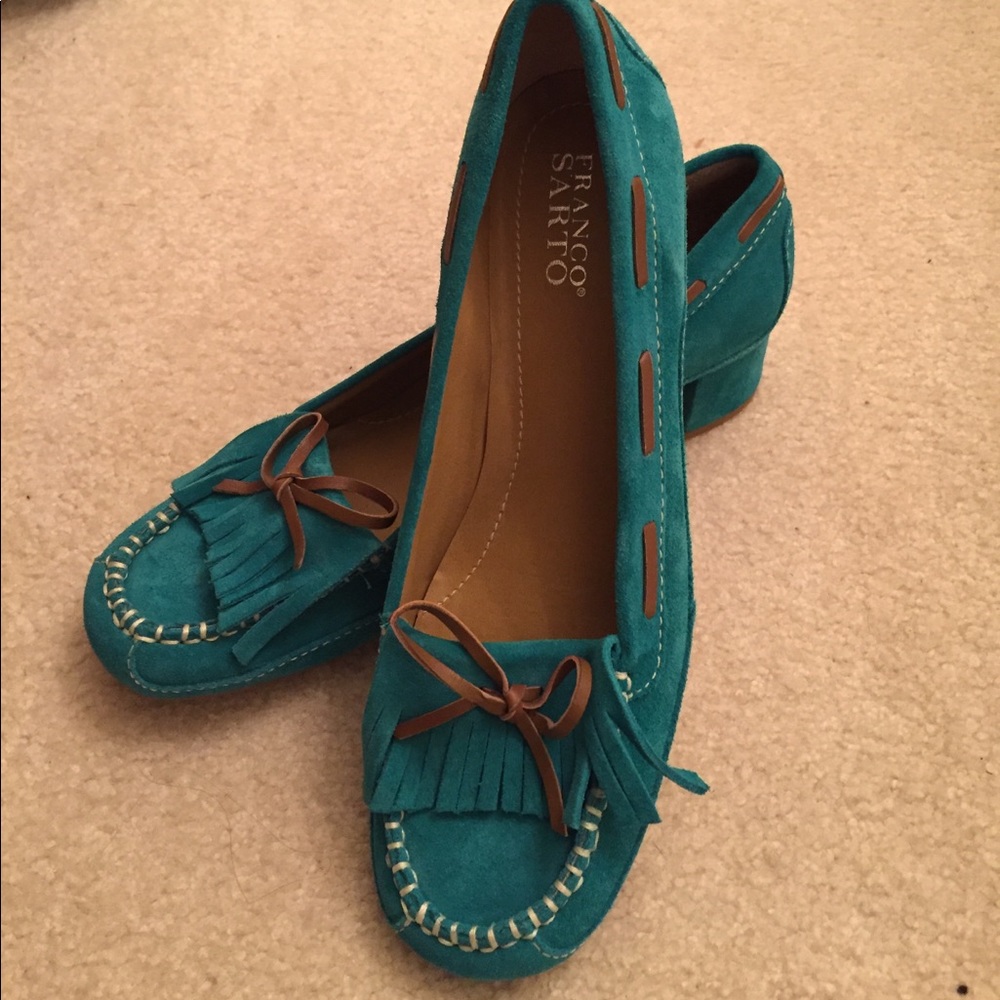 Franco Sarto fringed suede moccasin N.W.O.T
