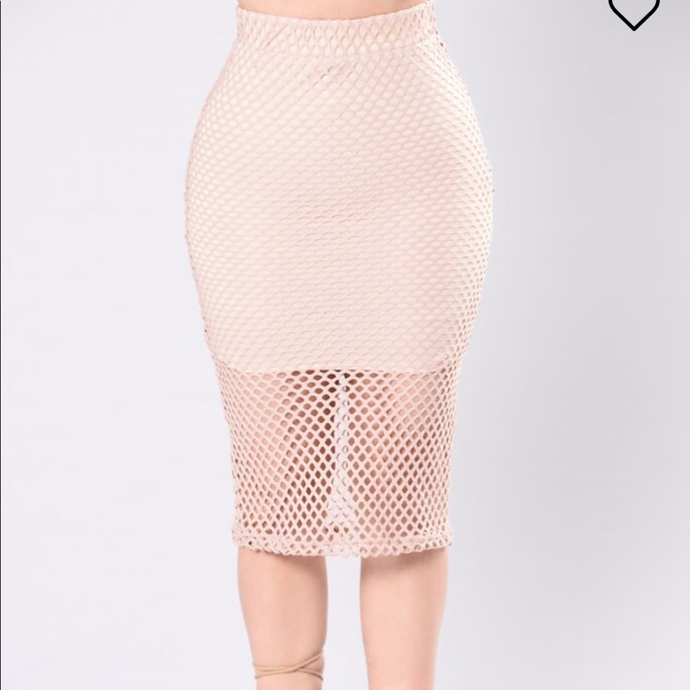 Blush/Nude Midi Skirt