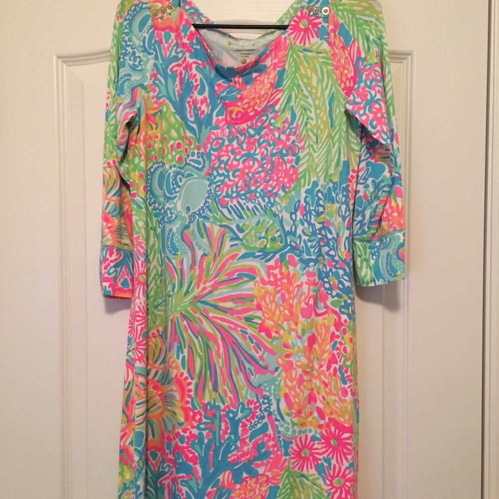 Lilly Pulitzer Lovers Coral Sophie Shift Dress