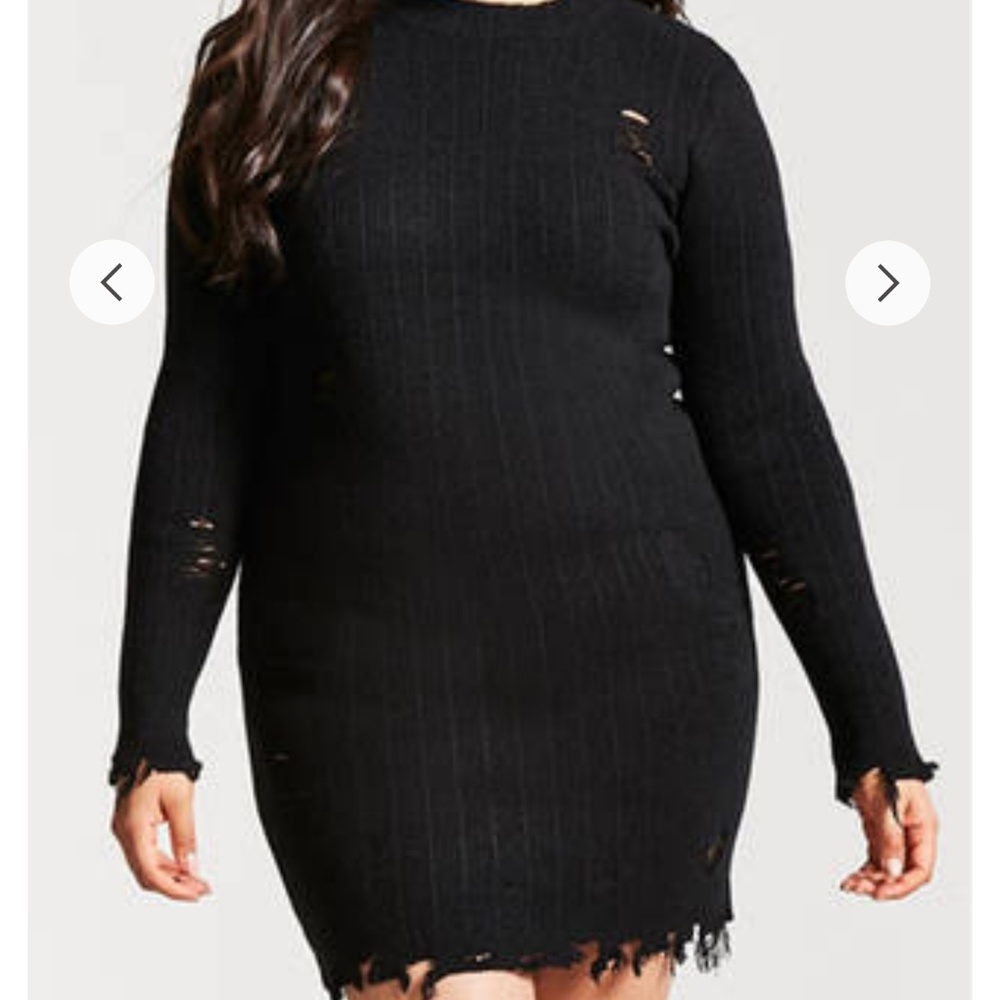 Forever 21 distressed sweater dress