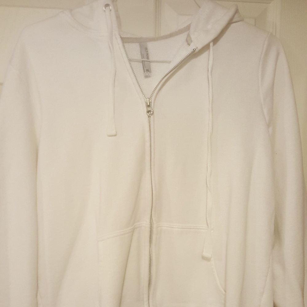 Old Navy white zip up hoodie