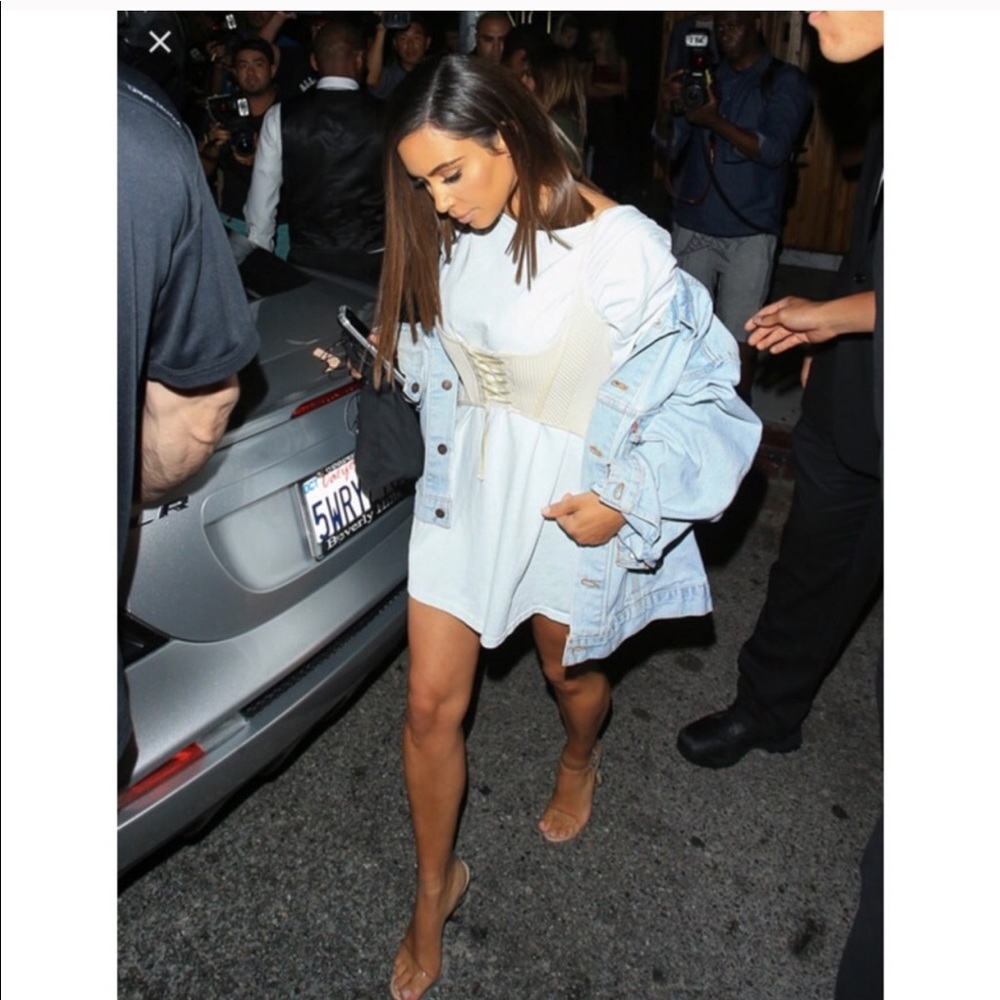 Get the look - T-Shirt Dress w/ pink corset top!
