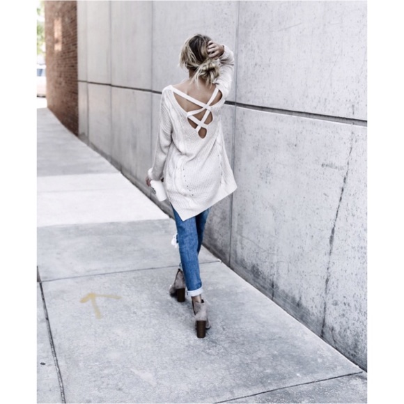 🆕LAST ONE Madison Cable Knit Sweater in Natural - Picture 6 of 8