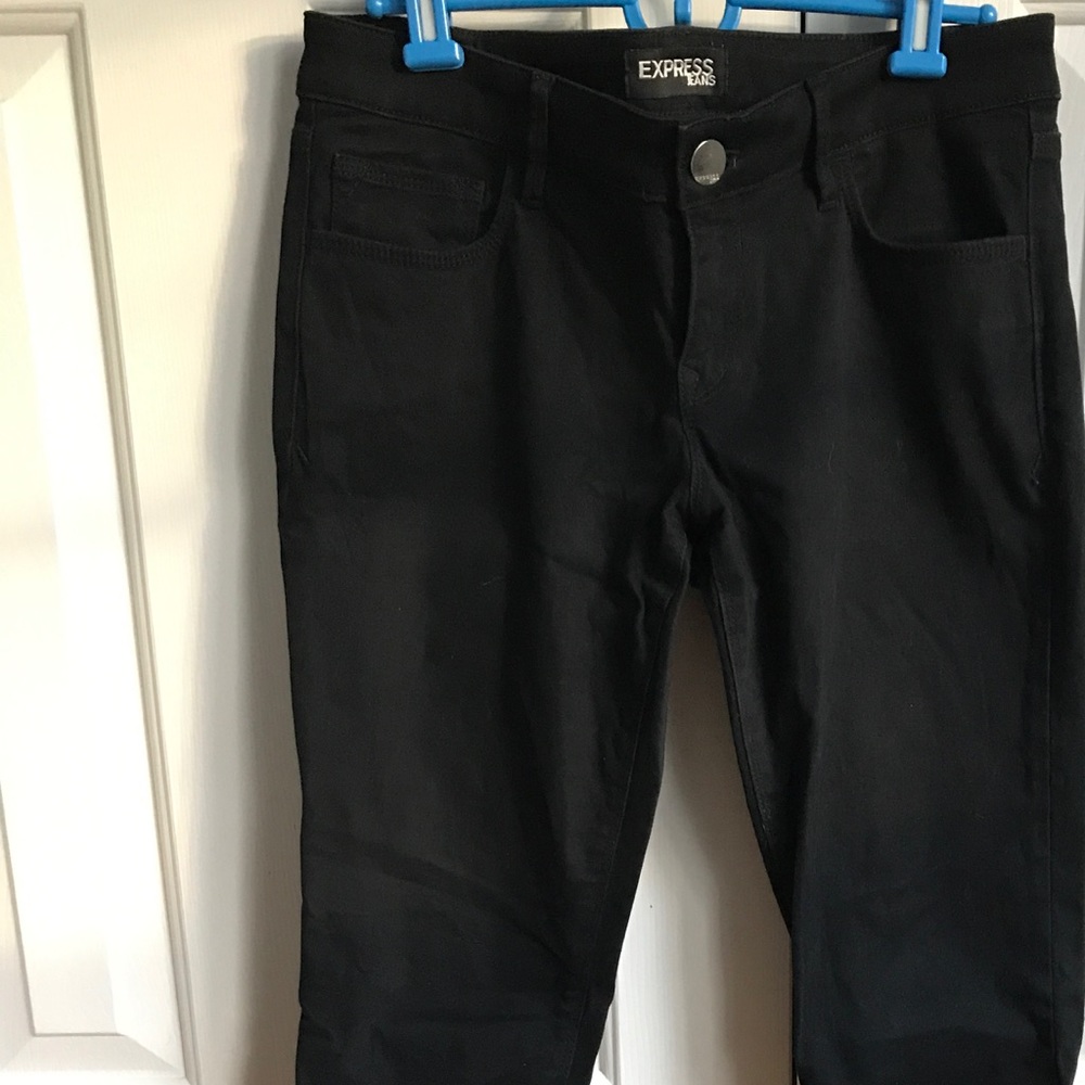 Express Black Velveteen Pants Size 6