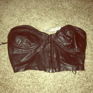 Leather Bustier Top!